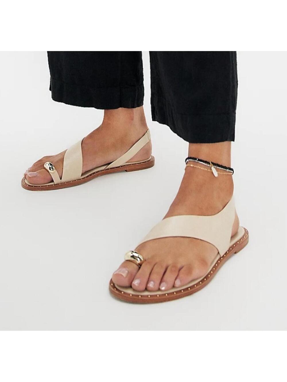 New Free People Vicenza Carmel By The Sea Ivory Sandals US SZ 8 EU 39